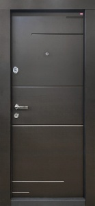 Usa metalica apartament BC 221 bicolora (spate alb), 86x202 cm