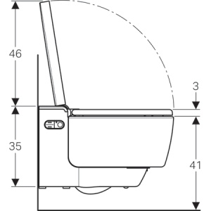Vas wc suspendat cu functie de bideu Geberit AquaClean Mera Comfort, capac soft close, alb - Img 7