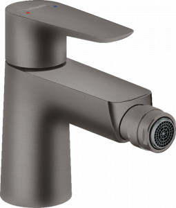 Baterie bideu Hansgrohe Talis E cu ventil Pop-Up negru - crom periat
