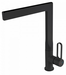 Baterie bucatarie FDESIGN Zaffiro cu pipa inalta, negru mat - Img 1