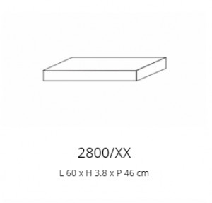 Blat MDF pentru lavoar Savini Due Linea L 60 x H 3.8 x P 46 cm beton - Img 4