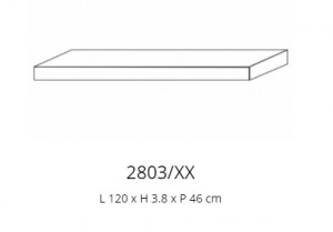 Blat pentru lavoar Savini Due 2803/22, 120 cm, rovere fossile - Img 3