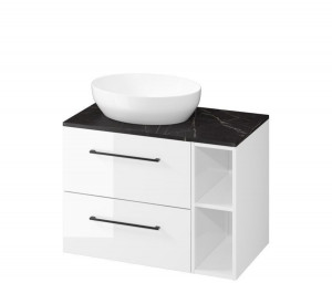 Blat pentru mobilier Cersanit Larga 80 cm, negru marmura - Img 3