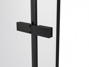 Cabina dus semirotunda Belform Infinity, usi batante, 80x80 cm, negru - Img 6