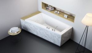 Cada baie asimetrica Radaway Palea 170x100cm, acril, orientare stanga - Img 2
