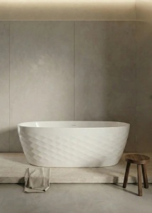 Cada baie freestanding Mira, acril, 170x80 cm, alb lucios - Img 1