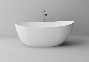 Cada freestanding compozit Marmite Colmar 158x77 cm alba