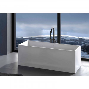 Cada freestanding Hatria Roma, acril, 170x78 cm, alba - Img 5