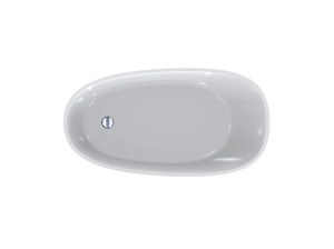 Cada freestanding Miraggio Valeria compozit 140x74 cm alb lucios - Img 6