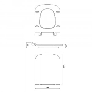 Capac wc Cersanit Virgo/City square, duroplast, soft close, demontare rapida - Img 2