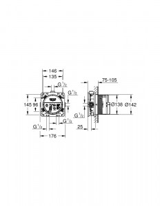 Corp incastrat Grohe Rapido Smartbox Universal - Img 2