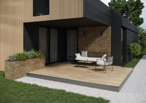 Elevatie Klinker Cerrad Rapid brown 7.4x30 cm - Img 2