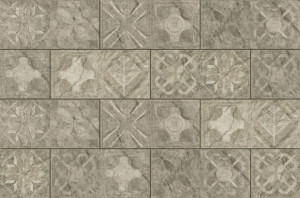 Elevatie Klinker Cerrad Torstone decor grys 14.8x30 cm