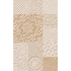 Faianta decor Kai Greco 25x40 cm, relief light beige