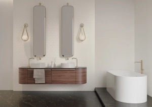 Faianta Paradyz Puris white rekt. decor B ultramat 29.8x89.8 cm - Img 2