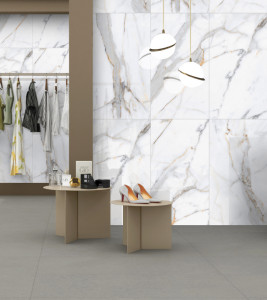 Gresie Luxury Himalaya White 60x120 cm, lucioasa - Img 2