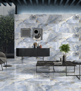 Gresie Luxury Onyx Blue 60x120 cm, lucioasa - Img 2