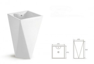 Lavoar freestanding Range, 47x47x82 cm
