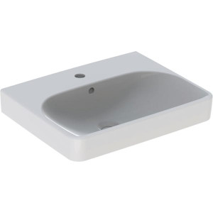 LAVOAR GEBERIT SMYLE SQUARE 55X44 CU ORIFICIU BATERIE SI PREPLIN