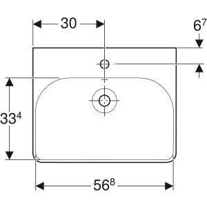 LAVOAR GEBERIT SMYLE SQUARE 60X48 CU ORIFICIU BATERIE SI PREPLIN - Img 3