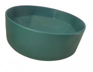 Lavoar pe blat Art Basin E5022GR 41x41x13 cm, verde - Img 3