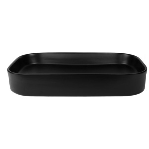 Lavoar pe blat Fluminia Capri-65MB, dreptunghiular, 65x38x11 cm, negru - Img 2