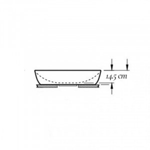 Lavoar pe blat Fluminia Fides, 48.5x39.5xH14.5 cm - Img 3