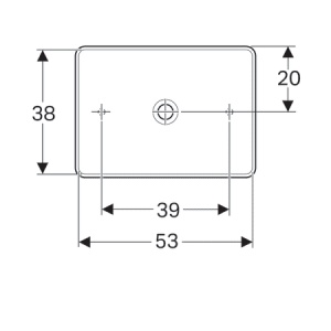 LAVOAR PE BLAT GEBERIT VARIFORM, DREPTUNGHIULAR B-55CM,T-40CM,FARA PREAPLIN, ALB - Img 6