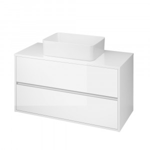 Mobilier cu blat pentru lavoar Cersanit Crea 100 cm, alb - Img 2