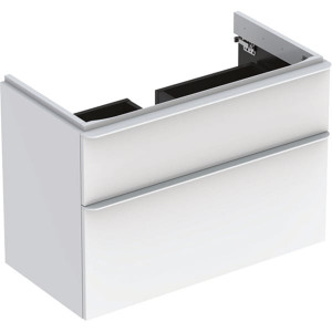 MOBILIER PENTRU LAVOAR SMYLE SQUARE CU DOUA SERTARE 88.4X61.7X47 ALB LUCIOS