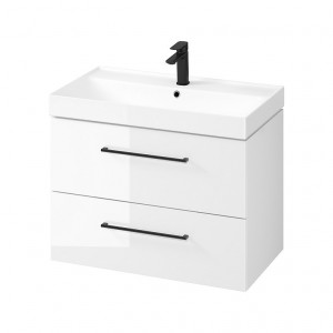 Mobilier suspendat Cersanit Larga pentru lavoar 80 cm, alb - Img 3