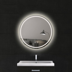 Oglinda cu iluminare LED Fluminia Ando-R60, rotunda, 3 culori, dezaburire, 60 cm