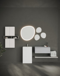 Oglinda cu iluminare LED Savini Due SPR211, buton touch, 82x72 cm - Img 3