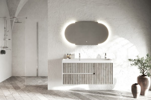 Oglinda cu iluminare LED Savini Due SPR222, buton touch, 120x60 cm - Img 2