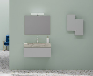 Oglinda cu lampa Savini Due 210/EL, 60x80 cm, reversibila