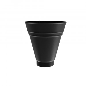 Palnie colectoare jgheab pentru sistem pluvial Bilka, metalic, D 100, negru (RAL 9005), mat