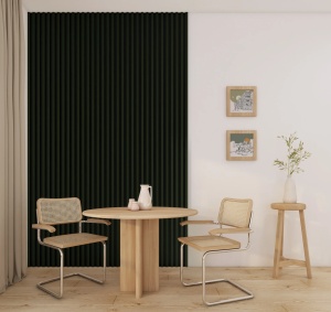 Panou riflaj perete Stegu LINEA SLIM 3 BOTANIC / BLACK (spate Black) - Img 4