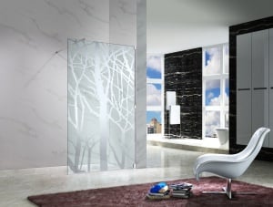 Paravan dus Walk-In Belform, sticla 10 mm glass chrome, model copac, profil crom - Img 2