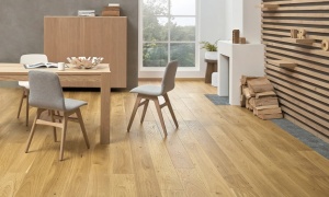 Parchet stratificat Barlinek Pure Line Stejar Caramel Grande scurt, 180 x 1092 x 14 mm - Img 3