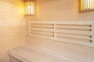Sauna finlandeza de interior Sanotechnik Panorama black, 2 persoane, 130x120x200 cm - Img 5