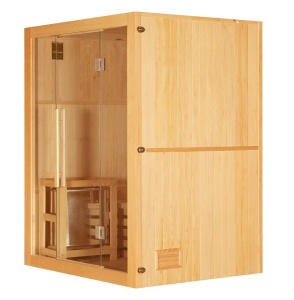 Sauna finlandeza de interior Sanotechnik Riga, 3 persoane, 150x120x190 cm - Img 3
