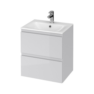 SET B346 Mobilier suspendat cu lavoar ceramic Cersanit MODUO-IN, 50 cm, gri