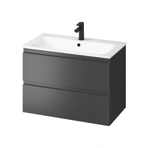 SET B818 Mobilier suspendat Cersanit MODUO-IN cu lavoar 80 cm, antracit - Img 3