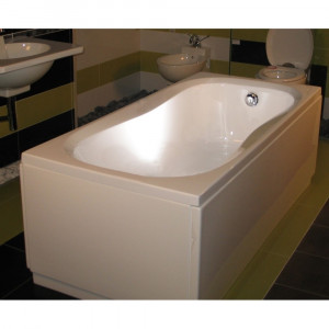 Set cada baie Belform Liria, masca frontala, suport metalic, sifon, acril, 170x80 cm - Img 3