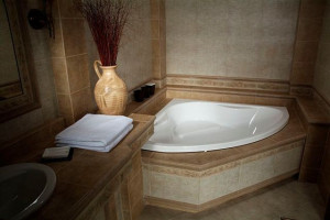 Set cada baie de colt Belform Equilibra, masca, suport, sifon, acril, 140x140 cm - Img 4