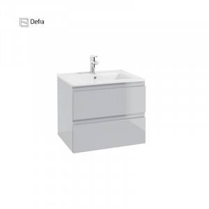 Set mobilier suspendat Defra Como cu lavoar Olex 60 cm, gri