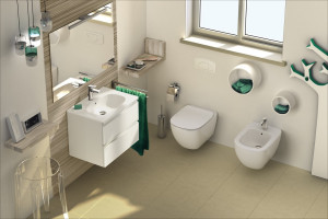 Set mobilier suspendat Ideal Standard Tesi cu lavoar Tesi 60 cm, alb
