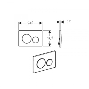 Set vas wc rimless suspendat negru mat cu capac soft close Foglia, rezervor incastrat si clapeta Geberit Sigma - Img 4
