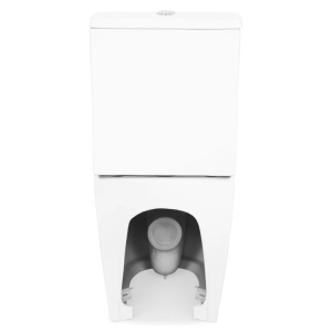 Set vas wc stativ cu functie de bideu Foglia Eco, rezervor si capac soft close, alb lucios - Img 4