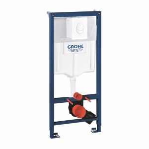 Set vas wc suspendat cu functie bideu Foglia Safari cu baterie inclusa auriu mat, rezervor wc incastrat Grohe cu clapeta alb lucios - Img 6